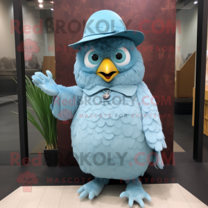 Sky Blue Owl mascotte...