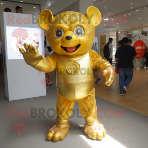 Gold But mascotte kostuum...