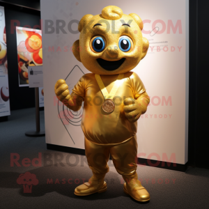 Gold But mascotte kostuum...