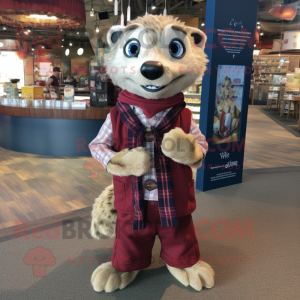 Maroon Meerkat mascotte...