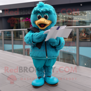 Postava maskota Teal Love...