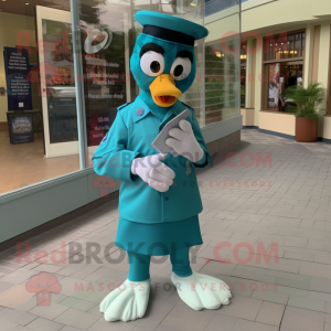 Personagem de mascote Teal...
