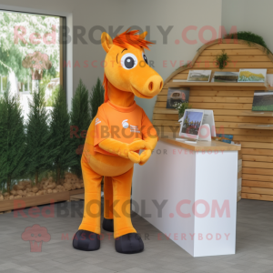 Orange Mare maskot kostume...