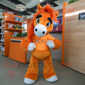 Orange Mare maskot kostume...