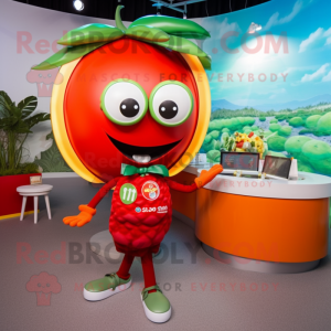 Rød tomat maskot draktfigur...