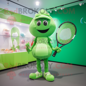 Groene tennisracket...