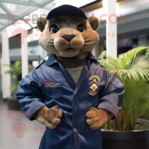 Navy Jaguarundi maskot...