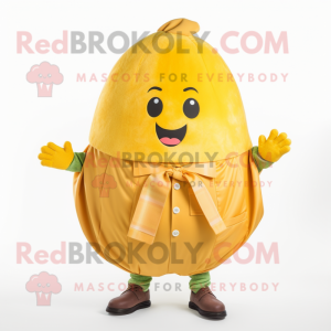 Gold Melon maskot kostume...