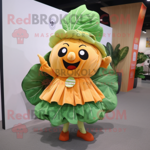 Orange Cabbage Leaf maskot...