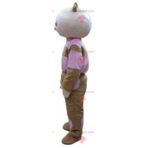 Brown and pink doll mascot - Redbrokoly.com