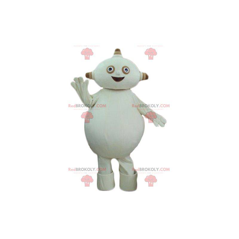 Mascotte aliena beige grassoccia e divertente - Redbrokoly.com