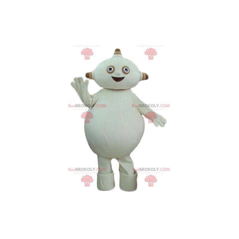 Mollige en grappige beige alien mascotte - Redbrokoly.com