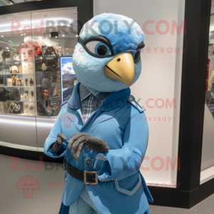 Sky Blue Falcon maskot...