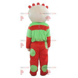 Grön och röd babydockmaskot - Redbrokoly.com