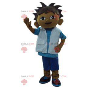 Métis boy mascot in blue and white outfit - Redbrokoly.com