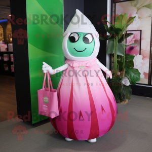 Magenta vandmelon maskot...