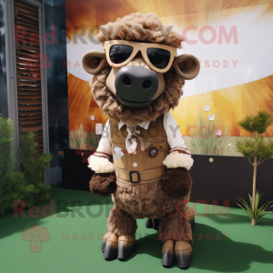 Brown Merino Sheep mascotte...