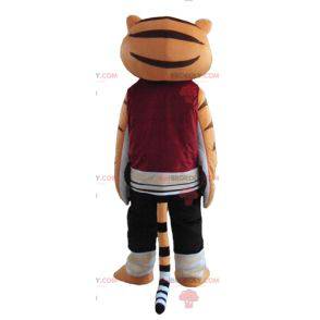 Tijgerin mascotte beroemde Kung Fu Panda karakter -