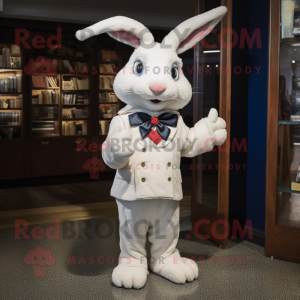 White Rabbit maskot kostym...