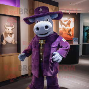 Postava maskota Purple Cow...