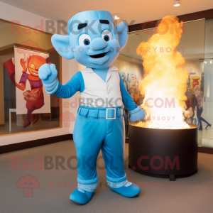 Sky Blue Fire Eater maskot...