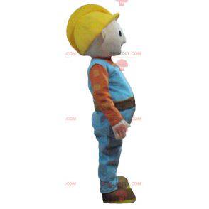 Mascotte d'ouvrier de charpentier en tenue colorée -