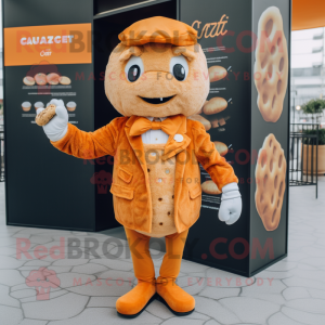 Orange Croissant maskot...