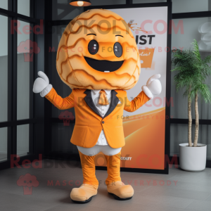 Orange Croissant maskot...