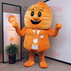 Orange Croissant maskot...