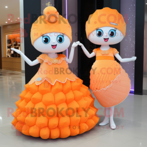 Orange Glass maskot kostym...