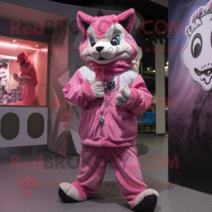 Pink Say Wolf mascotte...