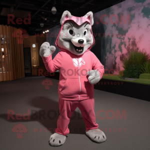 Pink Say Wolf maskot...