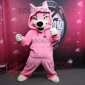 Pink Say Wolf mascotte...