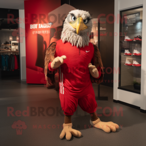 Red Haast'S Eagle mascot costume character dressed with a Joggers and Anklets