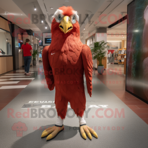 Red Haast'S Eagle mascot costume character dressed with a Joggers and Anklets