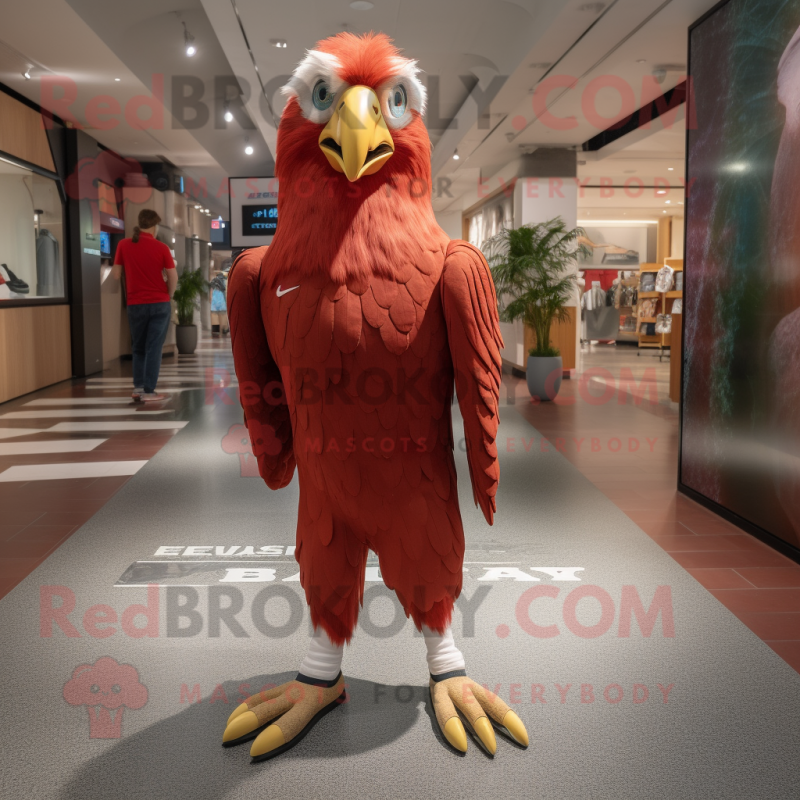 Red Haast'S Eagle mascot costume character dressed with a Joggers and Anklets