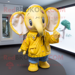 Mascotte d'Éléphant jaune...