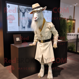 Cream Boer Goat maskot...