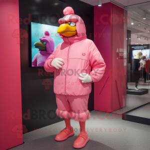 Pink Hens maskot kostume...