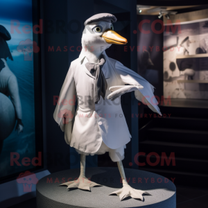 Sølvmåkemaskot drakt figur...