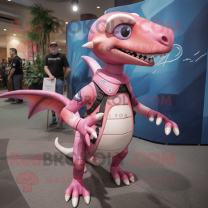 Pink Dimorphodon maskot...