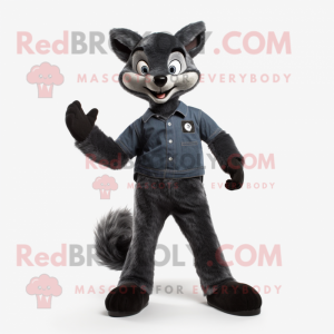 Black Fox mascotte kostuum...