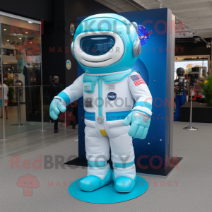 Sky Blue Astronaut mascotte...