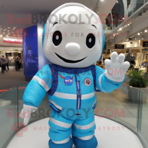 Sky Blue Astronaut mascotte...