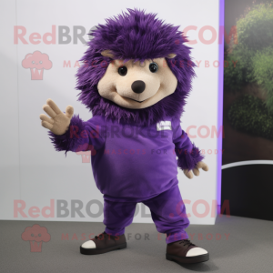 Purple Hedgehog maskot...