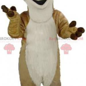 Beige en witte meerkat mascotte - Redbrokoly.com