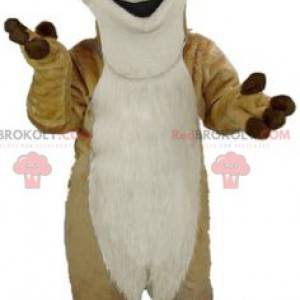 Mascot suricata beige y blanco - Redbrokoly.com