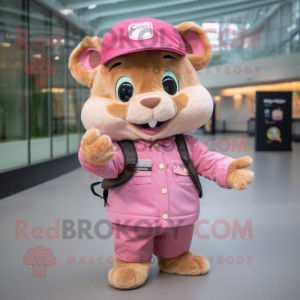 Pink Chipmunk mascotte...