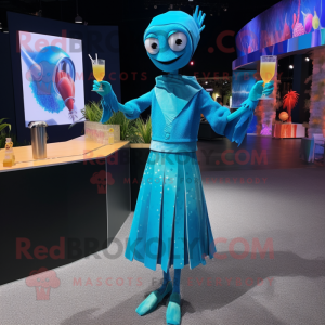 Blue Stilt Walker maskot...