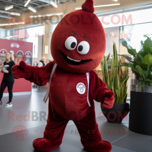 Maroon Onion maskot drakt...